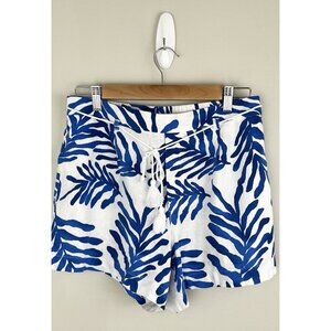 Marc New York‎ Linen Beach Shorts With Rope Drawstring Blue Seaweed Size Small